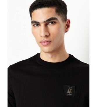 Armani Exchange T-shirt nera dalla vestibilit standard