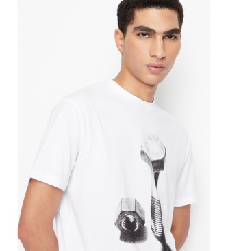 Armani Exchange T-shirt en maille  coupe rgulire blanc