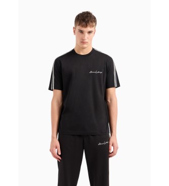 Armani Exchange T-shirt nera dalla vestibilit standard