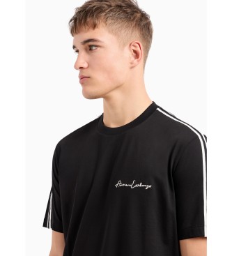 Armani Exchange T-shirt med standardskrning svart