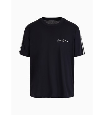 Armani Exchange Marineblaues T-Shirt im Standardschnitt
