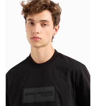 Armani Exchange T-shirt com logtipo preto