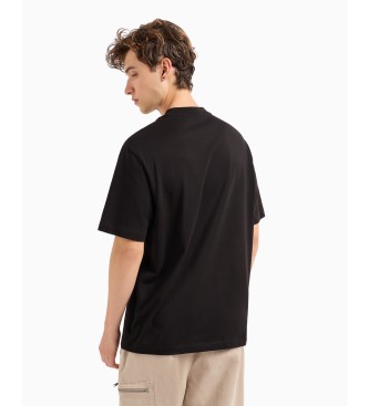 Armani Exchange T-shirt com logtipo preto