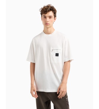 Armani Exchange Weies T-Shirt in legerer Passform