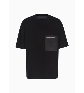 Armani Exchange Camiseta Bolsillo negro