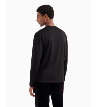 Armani Exchange Long sleeve logo t-shirt black