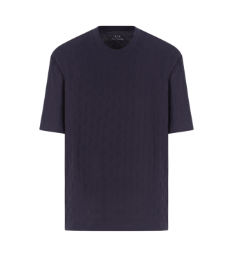 Armani Exchange Navy T-shirt met korte mouwen en ronde hals