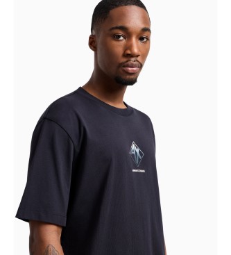 Armani Exchange Navy T-shirt met korte mouwen en ronde hals