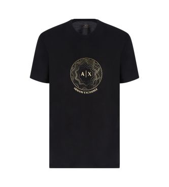 Armani Exchange T-shirt noir  col ras du cou