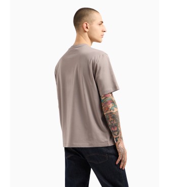 Armani Exchange Graues Kurzarm-T-Shirt