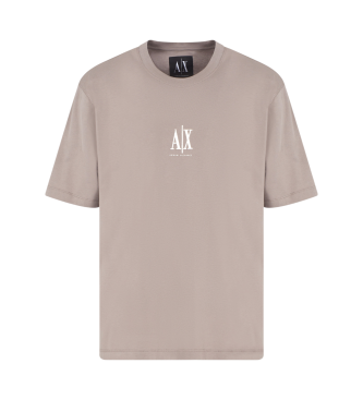 Armani Exchange Graues Kurzarm-T-Shirt