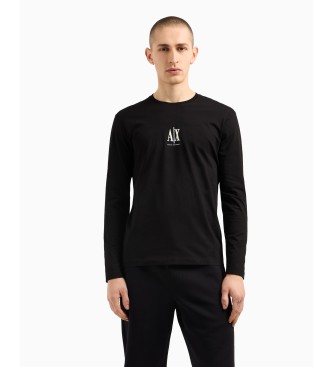 Armani Exchange Zwart T-shirt met lange mouwen