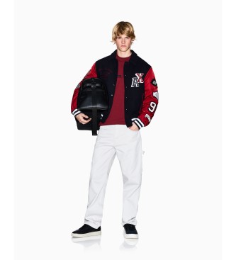 Armani Exchange Multilogo T-shirt maroon