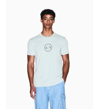 Armani Exchange Logo Round T-shirt blue