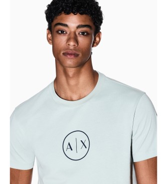 Armani Exchange Logo Round T-shirt blue