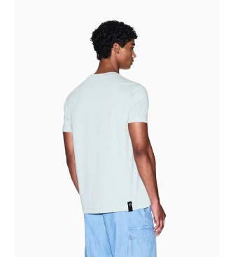 Armani Exchange Logo Round T-shirt blue