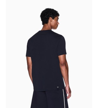 Armani Exchange T-shirt Logo Round navy