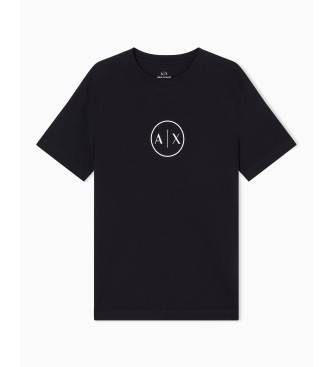 Armani Exchange T-shirt Logo Round navy