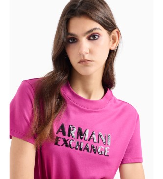 Armani Exchange Standardowa koszulka w kolorze różowym