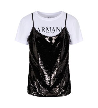 Armani Exchange T-shirt de manga curta branca