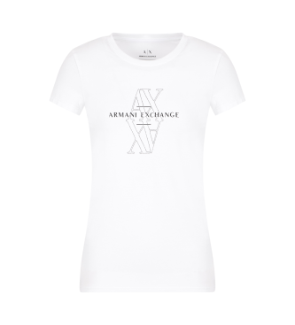 Armani Exchange White slim fit short sleeve t-shirt