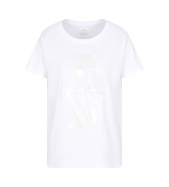 Armani Exchange Boyfit Kurzarm-T-Shirt wei