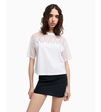 Armani Exchange Kortrmet T-shirt hvid 