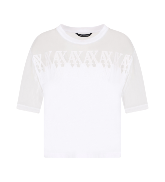 Armani Exchange Kortrmet T-shirt hvid 