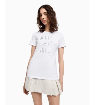 Armani Exchange Kurzarm-T-Shirt mit Rundhalsausschnitt wei