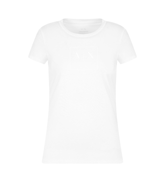 Armani Exchange T-shirt met korte mouwen en ronde hals wit