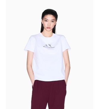 Armani Exchange T-shirt com logtipo grfico branco