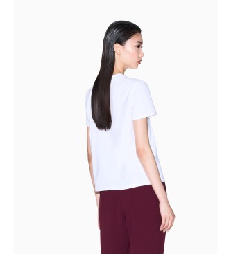 Armani Exchange T-shirt com logtipo grfico branco