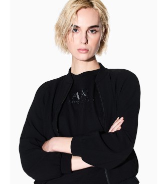 Armani Exchange Maglietta con logo grafico nero