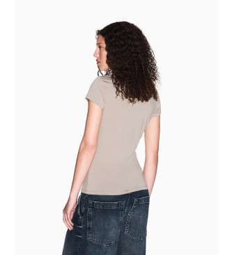 Armani Exchange Osnovna rjava majica