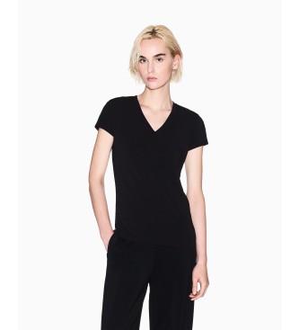 Armani Exchange Black T-Shirt with Logo
