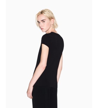 Armani Exchange Black T-Shirt with Logo