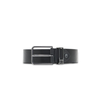 Armani Exchange Cinturn de cuero negro