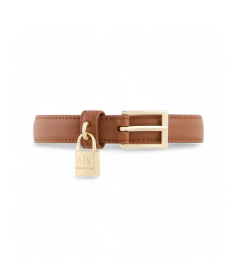 Armani Exchange Bruine gesp riem