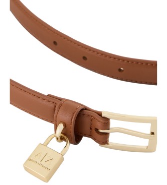 Armani Exchange Bruine gesp riem