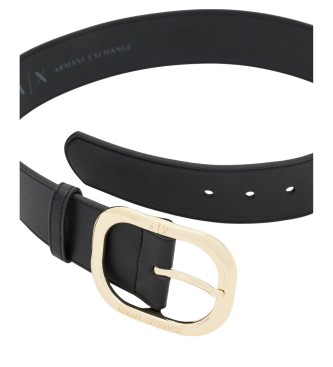 A|X Armani Exchange Riem met grote gesp zwart