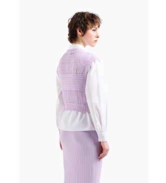 Armani Exchange Vijolična pletena majica