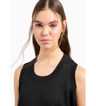 Armani Exchange T-shirt noir en maille