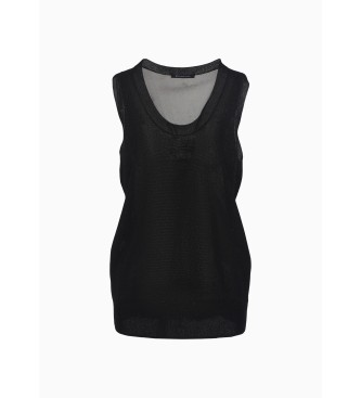 Armani Exchange Camiseta Punto negro