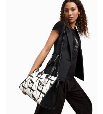 Armani Exchange Boston hndtaske sort, hvid