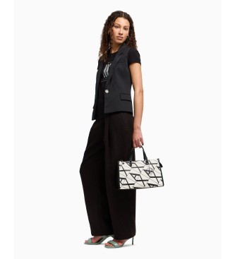 Armani Exchange Boston hndtaske sort, hvid