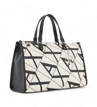 Armani Exchange Boston hndtaske sort, hvid