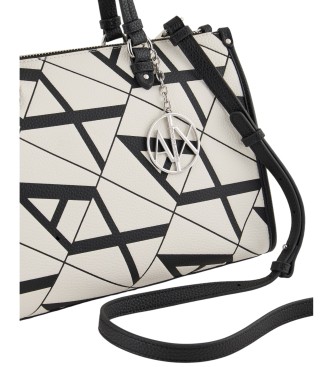 Armani Exchange Boston hndtaske sort, hvid