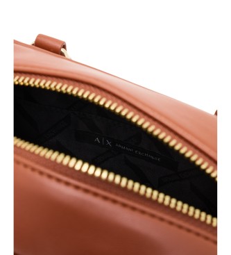 Armani Exchange Brown Top Handle Handbag