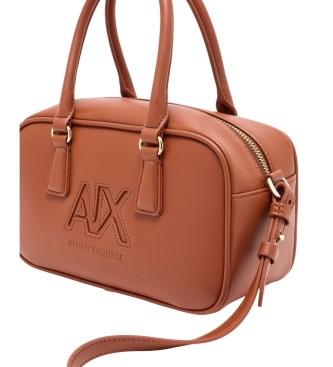 Armani Exchange Brown Top Handle Handbag