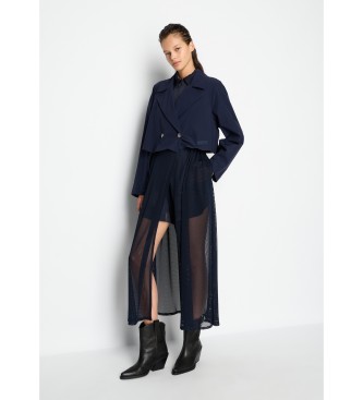 Armani Exchange Superor navy trench coat